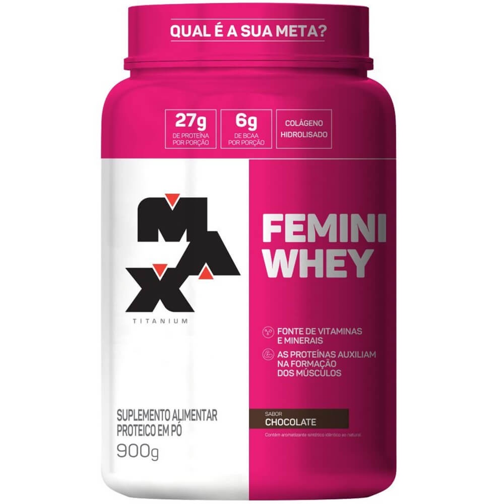 Femini Whey Max Titanium 900g – Whey Feminino