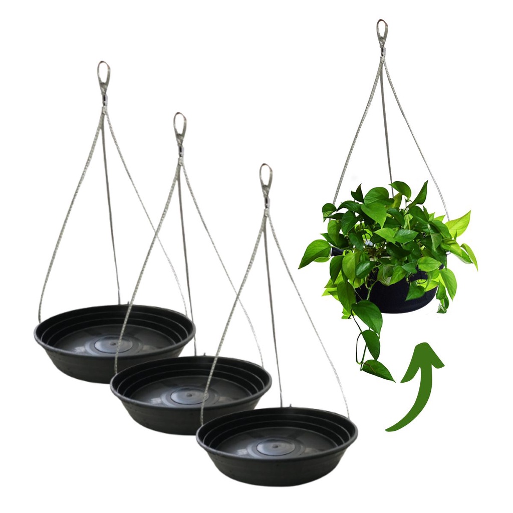 Kit 3 Suporte Suspenso P/ Pendurar Vaso E Planta Grande - Prato De ...