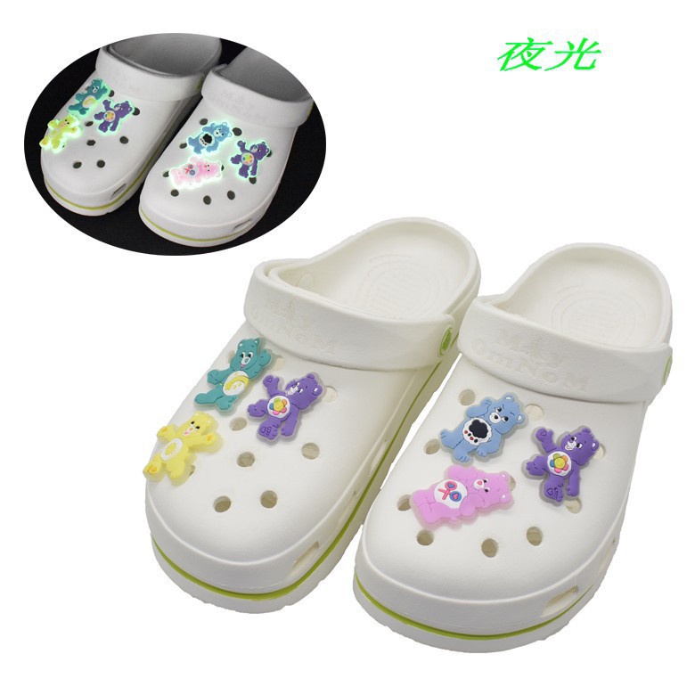 Shoe Decoration for Croc Pinos Novo Desenho Animado Colorido Anime Urso DIY Shoe Charms Pins Accessories Jibz for Croc