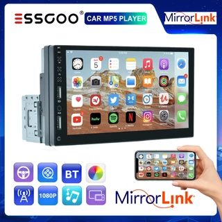 （Do São Paulo) ESSGOO Rádio De Carro 1 Din 7 " Tela Sensível Ao Toque Central Multimídia MP5 Receptor Vedio Bluetooth FM em Oferta na Shopee