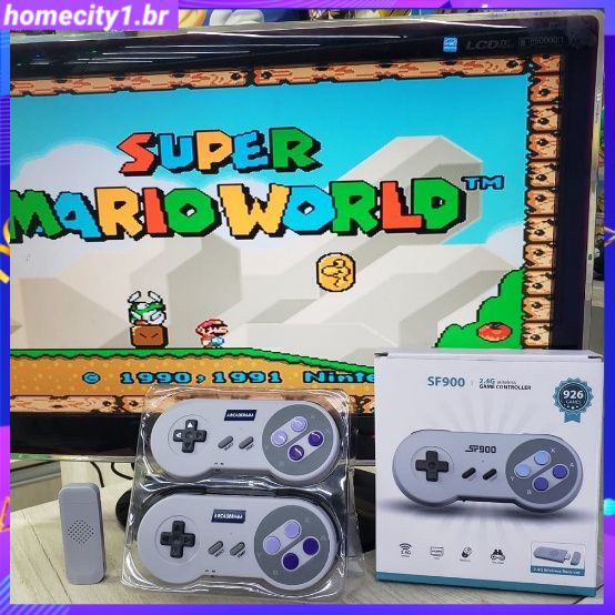 Super Nintendo SF900 Console De Jogo Sem Fio Vídeo Game Portátil Embutido-Em 1500 Jogos Suporte Duplo Jogadores