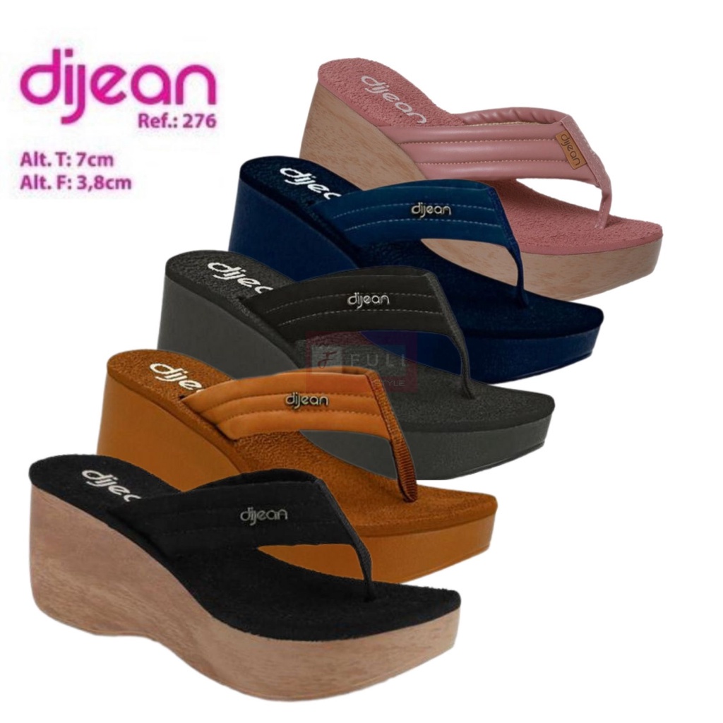 Chinelo plataforma dijean store preto