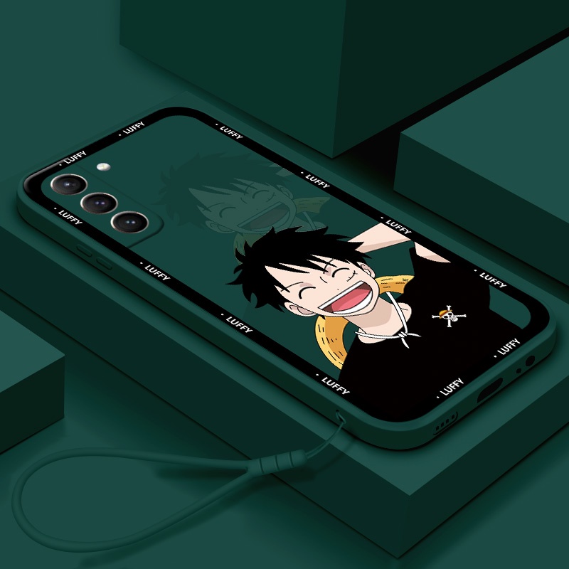 Caixa Samsung Galaxy S21 FE S21 S22 Plus Ultra Fashion Cool Cartoon One Piece Sixhd Capa De Silicone Macia À Prova De Choque Quadrada