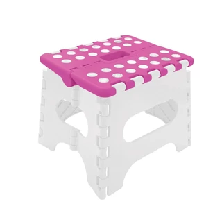 Banqueta Para Crianças Multiuso Dobrável Rosa 10642 Buba