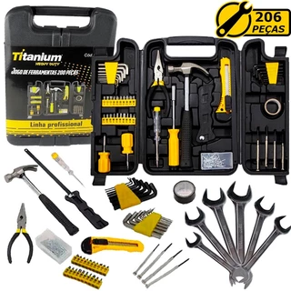 Jogo De Ferramentas Manuais Bancada 206 Peças Com Chave Fixa Uso Geral Aço Carbono Semi Profissional em Oferta na Shopee