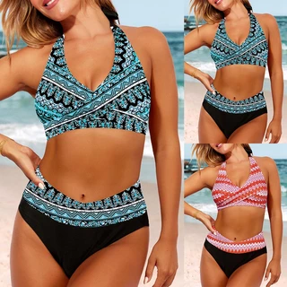 biquini feminino plu size com bojo cintura alta Azul Laranja biquine novo estoque