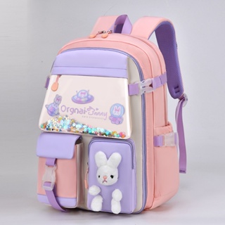 Bonito coelho mochila para meninas adolescente estudantes do jardim de infância princesa sacos de escola bolsas ombro dos desenhos animados mochila sacos de livro