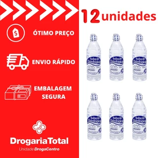 Kit Com 12 unidades de Soro Fisiológico 0,9% Arboreto ou ADV ou Farmax Sorimax 500Ml Cloreto de Sódio Com Gotejador