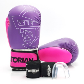 Kit Boxe Muay Thai Venum Luvas + 2m Bandagem + Bucal New Impact