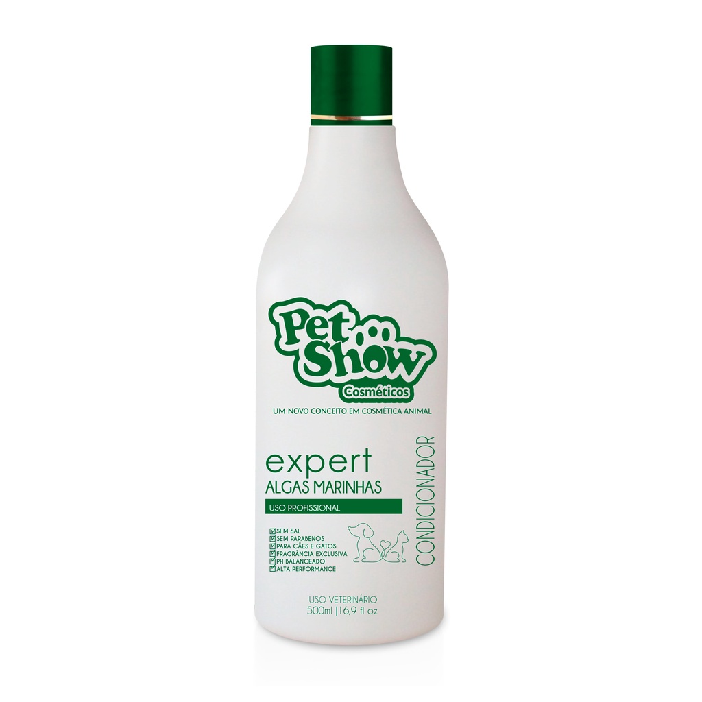 Condicionador Expert Algas Marinhas 500ml Pet Show para cães e gatos Pet