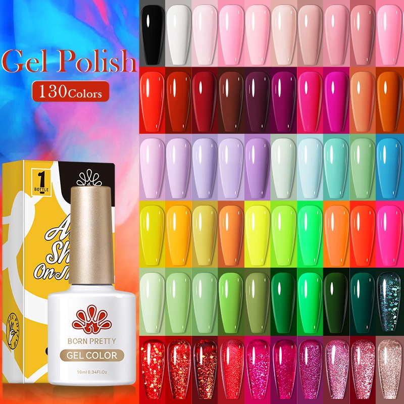 BORN PRETTY Nova Série Primavera 10ml Gel De Esmalte De Unhas Semi Permanente Verniz Sólida Embebir UV Para Casaco De Base