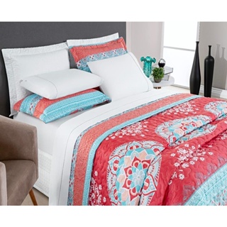 Cobre Leito Casal King Dupla Face 03 Pc Bia Mediterraneo