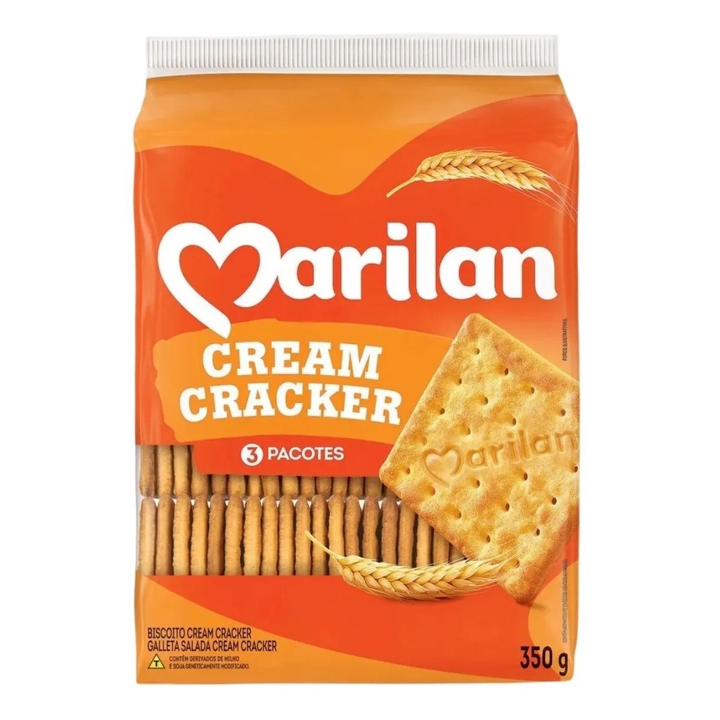 Biscoito Cream Cracker Marilan Pacote 350g Shopee Brasil