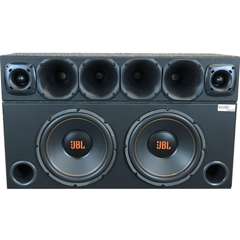 Caixa Trio Completa 12'' Duto Redondo 2 JBL Multisystem + Corneteira ...