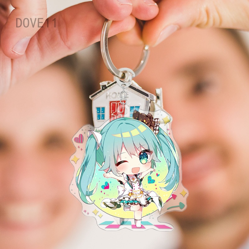 Anime Hatsune Miku Chaveiro Periférico V Jiaxue Pingente Acrílico Bidimensional