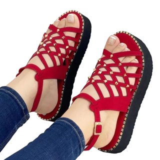 Sandálias Femininas Leves Com Plataforma Para Sapatos De Verão Casuais De  Salto Plano