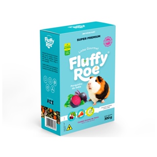 Alimento para Roedores Super Premium Fluffy Roe Porquinho da India Gourmet 300Gr
