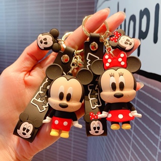 2023 Novo Chaveiro De Desenho Animado Da Moda Pingente De Bolsa Mickey E Minnie Casal Presente
