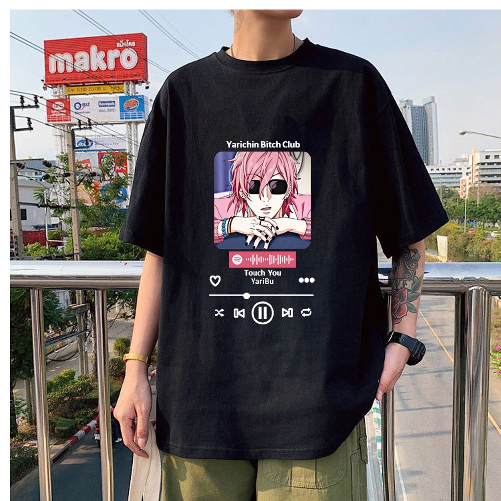 Camiseta Básica Unissex Algodão Yarichin Bitch Club Anime