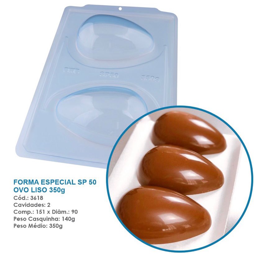 Forma Bwb Sp 50 Ovo De Pascoa 350 G Silicone 3 Partes Profissional Cod-3618  (Sp Especial) | Shopee Brasil