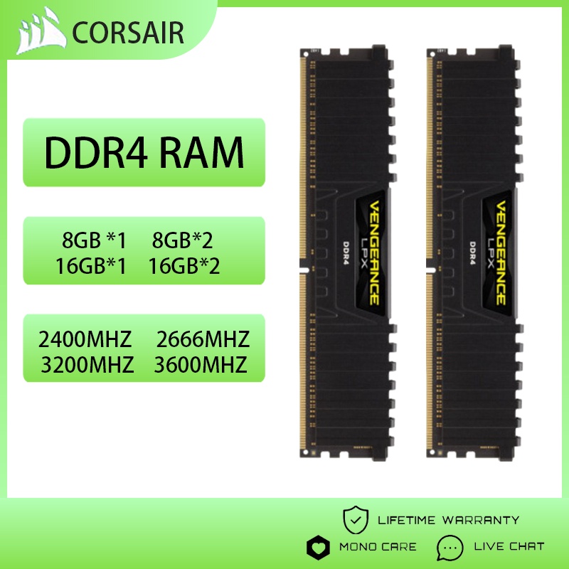 Mémoire RAM Kllisre 32Go DDR4 3200MHz white –
