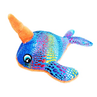 Brinquedo Para cães Mordedor Pelucia Baleia Brilhante Azul