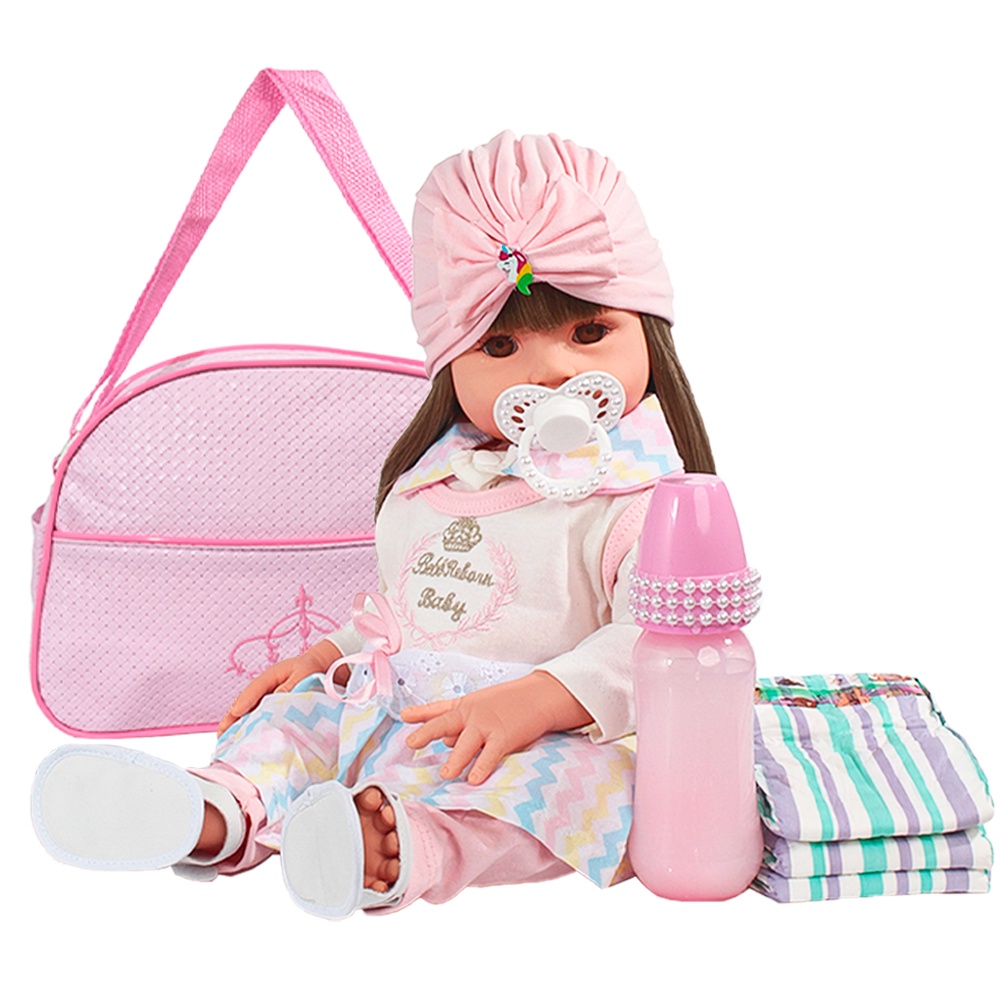 Bebe Reborn Menina Silicone Princesa Castanho Boneca Barata | Shopee Brasil