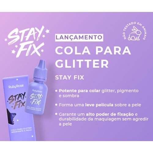 Cola Para Glitter Stay Fix Ruby Rose Shopee Brasil 7507