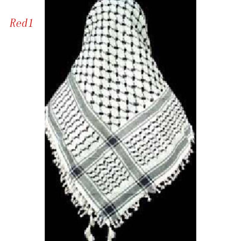 Lenço Militar Red1 Shemagh Desert Keffiyeh Para De Cabeça Pescoço Branco Árabe Turban Muslim Hijab