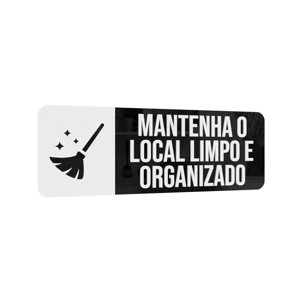 Placa Sinalizacao Acrilico Mantenha Limpo E Organizado Condominio Hotel Empresa Shopee Brasil 