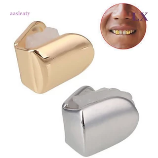 LX 14k Dentes Dourados Personalizados Banhados A Prata Pequena Tampa De Dente Único Hip Hop Grill Ferramenta