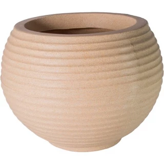 VASO DE PLANTA FLOR DECORAÇÃO EM POLIETILENO ROTOMOLDADO 23x32 ESFERA ONDULADO P