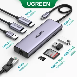UGREEN 9 Portas Usb C HUB 4k 60Hz RJ45 PD Para Macbook iPad Air Pro