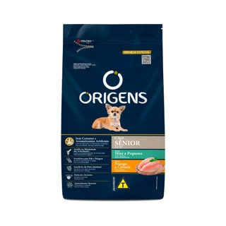 Ração Origens Cão Sênior Porte Mini Pequeno Frango e Cereais 3kg