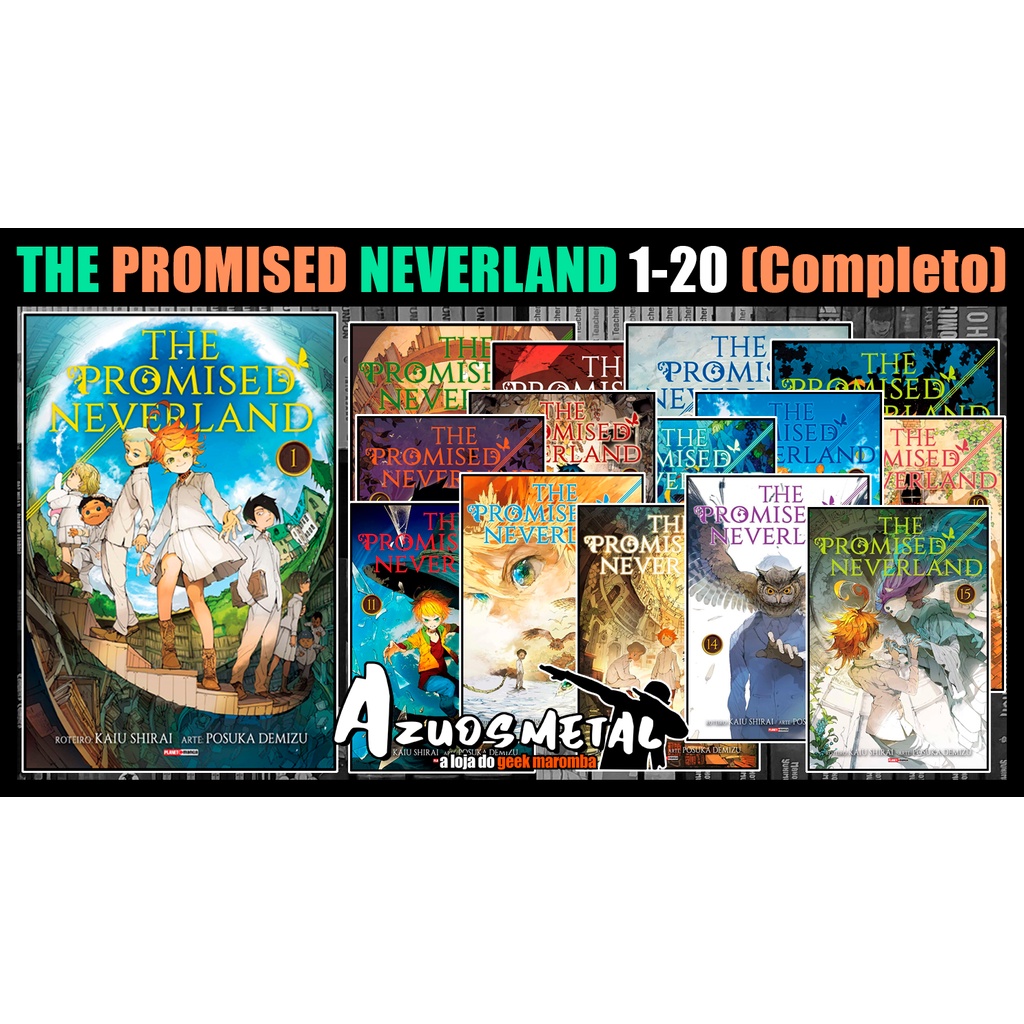 The Promised Neverland - COMPLETO e LACRADO - Pacote com 20 volumes!