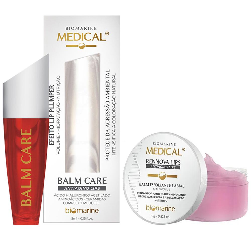 Rennova Lips Balm Esfoliante Labial + Balm Care Biomarine | Shopee Brasil