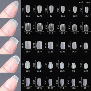 [Escolha De Valor] 240Pcs/Box Matte Clear Fake Nails Cobertura Total Amêndoa Caixão Quadrado Redondo Falso Conjunto De Extensão De Caracol