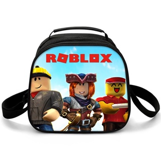 ROBLOX-Bolsa de desenho animado para crianças, mochila versátil de moda,  carregamento USB, presente de lona para meninos e meninas