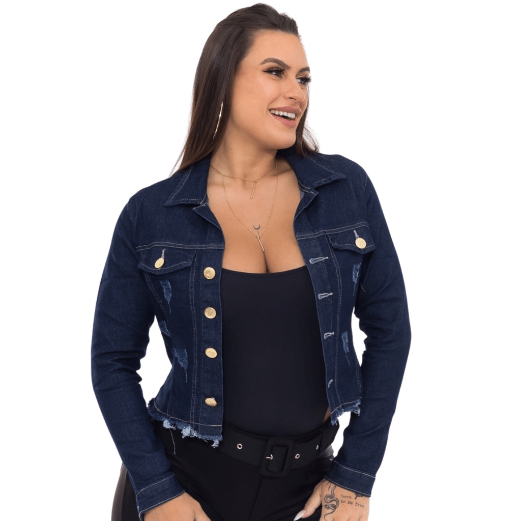 Jaqueta jeans hot sale feminina promocao