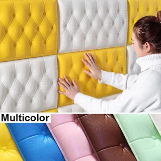 Adesivos De Parede 3D Papel Autocolante Tatami Espesso Anticolisão Esteira Para Crianças Sala De Estar Almofada De Espuma Macia Marca Nova