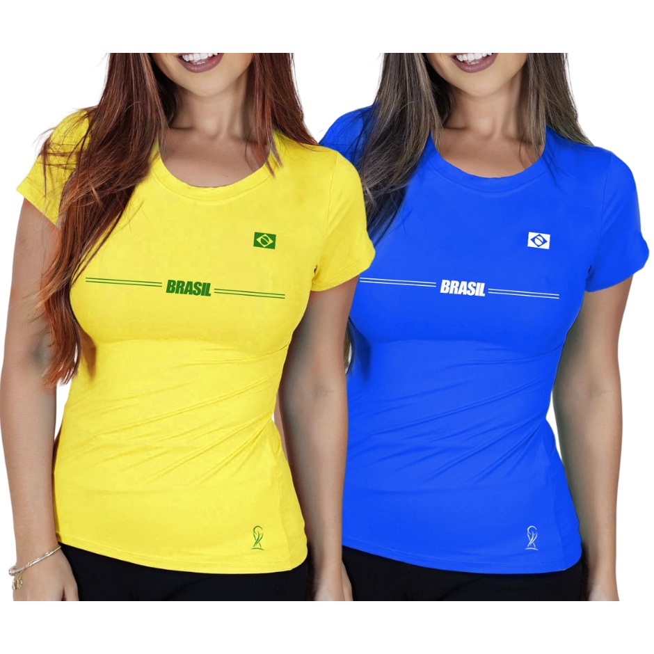 Camisa Feminina do Brasil Baby Look - Edição Limitada para a Copa