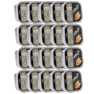 Kit 20 Ração Úmida Three Dogs Adultos Patê Frango Light - 150g