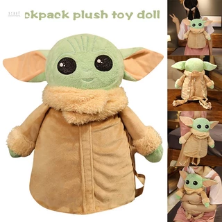 A Mochila Mandaloriana Baby Yoda De Pelúcia Fofa Bebê Feminina Menina Estilo Com Bolso Fofo