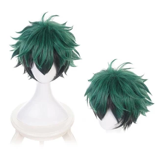 Anime My Hero Academia Cosplay Peruca Midoriya Izuku Deku Cabelo Verde Curto