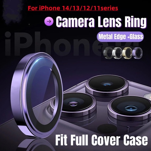 Nova Lente Vidro Protetor De Anel Metálico Compatível Com iPhone 14 13 12 11Pro Max Proteção De Câmera No Plus 14Pro 14ProMax Filme