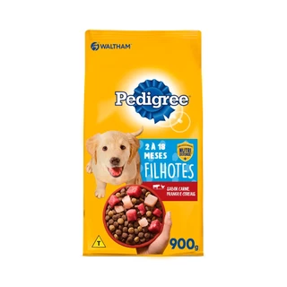 Ração Pedigree Cães Filhotes Porte Médio e Grande Carne, Frango e Cereais 900g
