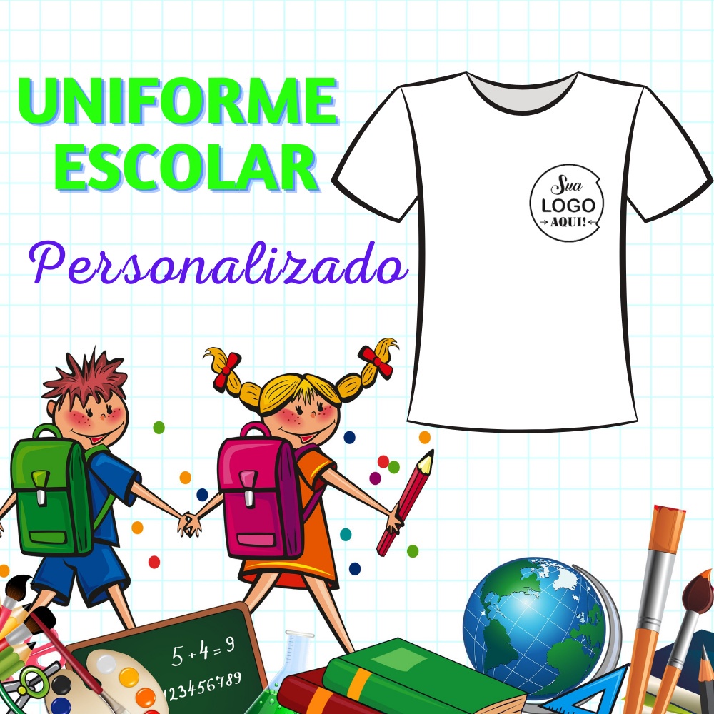 Camiseta Uniforme Escolar Personalizado | Shopee Brasil