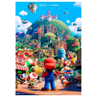 Quadro Filme Super Mario Bros 2023 SET01 MDF3 28X40cm Pôster em