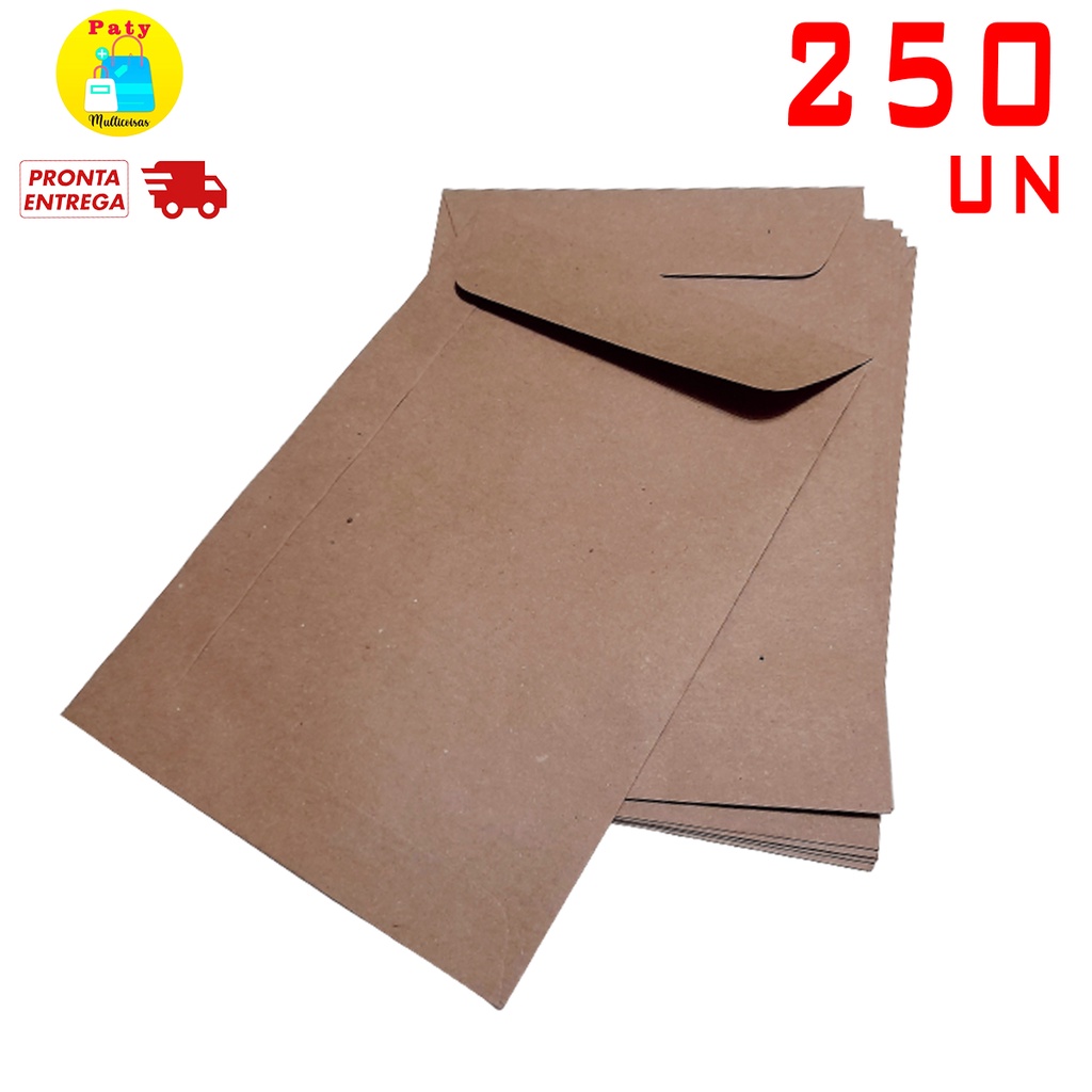 250 Envelope saco kraft ofício pardo cartas A4 A6 artesanato documentos