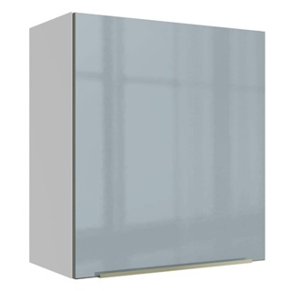 Armário Aéreo Madesa Lux 60 cm 1 Porta - Branco/Cinza